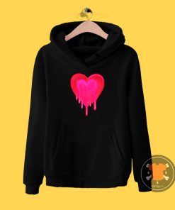 Melting Magenta Painted Heart Hoodie