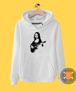 Mona lisa with a guitar Hoodie