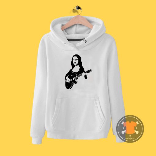 Mona lisa with a guitar Hoodie