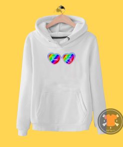 Peace and Love Heart Sunglasses Hoodie