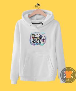 Playful Cat Life Silhouette Hoodie