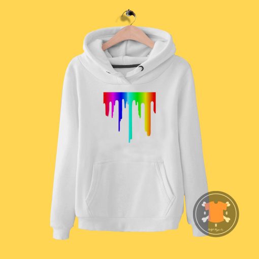 Rainbow Paint Drip Hoodie