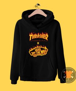 Thrasher x Vans Flame Collaboration Hoodie