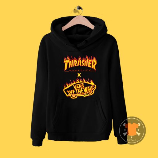 Thrasher x Vans Flame Collaboration Hoodie