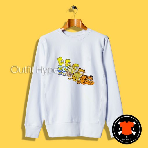 Bart To Garfield Animorph Sweatshirt rph2