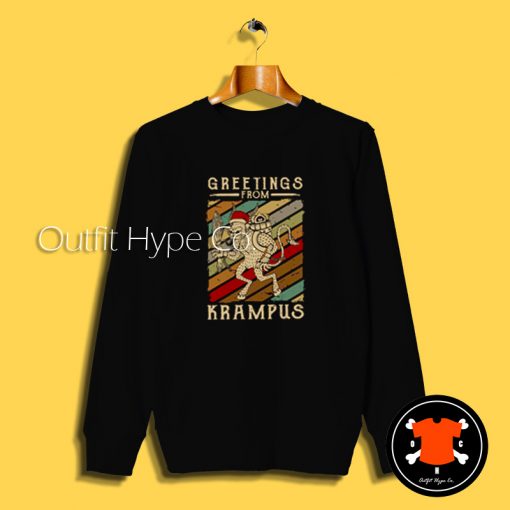 Greetings From Krampus Vintage Sweatshirt