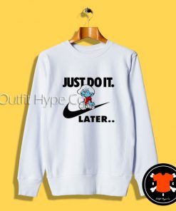 Just Do it Later Lazy Smurf Sweatshirtmurf2