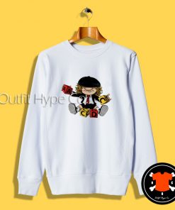 Angus Young Playing Puzzle Sweatshirt