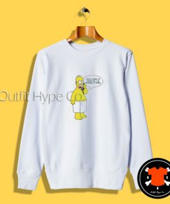 Homer Simpson Wearing Towel Sweatshirt