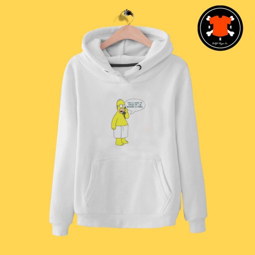 Homer Simpson Wearing Towel Hoodie Towel56