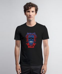 Metallica Buffalo Bills Skull T Shirt