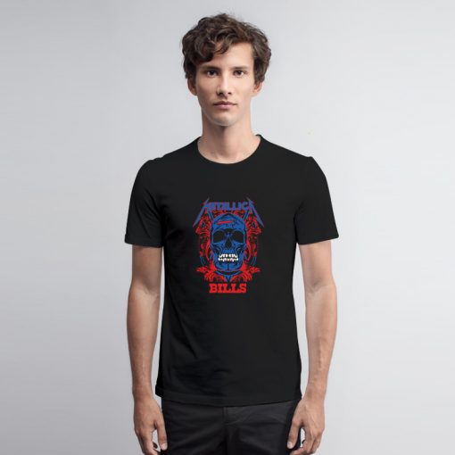 Metallica Buffalo Bills Skull T Shirt