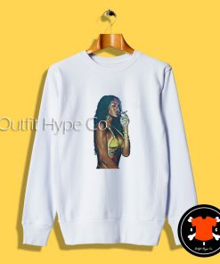 Rihanna Smoking a Blunt Sweatshirt Blunt Sweatshirt 2