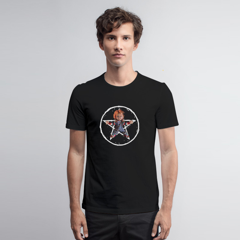 Chucky Child's Play Pentagram T Shirt - Outfithype.com