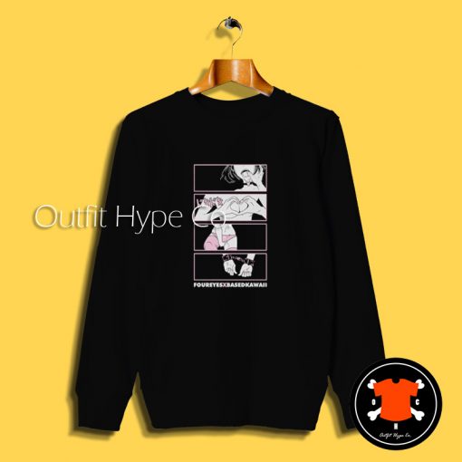 Foureyes X Based Kawaii Anime Sweatshirt nime T Shirt2