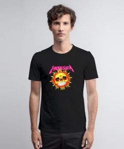 Funny Metallica Sun Skull T Shirt