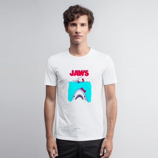 Hello Kitty Jaws Parody T Shirt