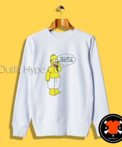 Homer Simpsons Wearing Towel Sweatshirt