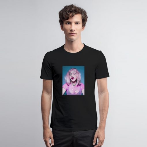 Madonna Pride With Pink Wig T Shirt