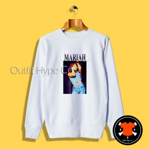 Mariah Carey In Jeans Sweatshirt