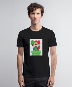 Mario And Luigi Kissing Funny T Shirt