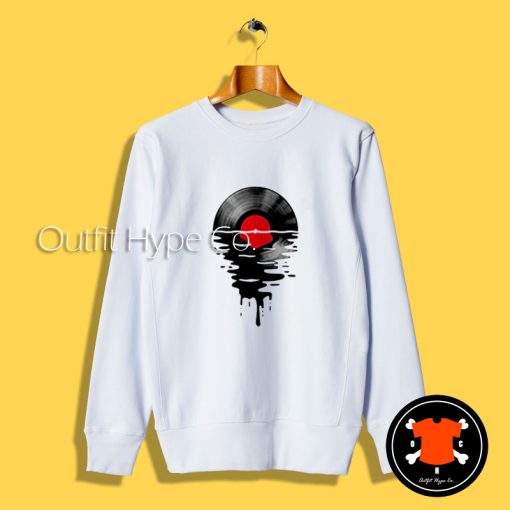 Vinyl Melting Record Sweatshirt