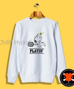 Snoopy Playing Tennis Sweatshirt 2