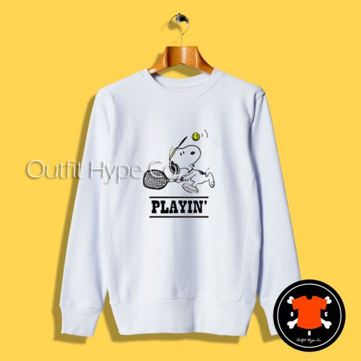 Snoopy Playing Tennis Sweatshirt 2