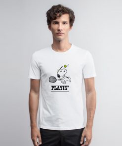 Snoopy Playing Tennis T Shirt