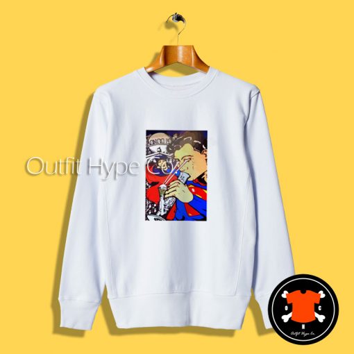 Superman Smoking Weed Sweatshirt