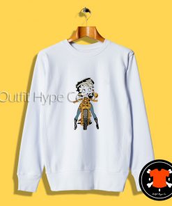 Betty Boop Wild One Motorcycle Sweatshirt Shirt 2