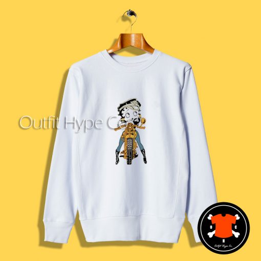 Betty Boop Wild One Motorcycle Sweatshirt Shirt 2