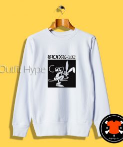 Blink 182 Bunny Black and White Sweatshirt White2