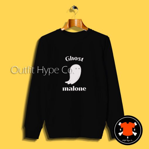 Cute Ghost Malone Curved Sweatshirt urved2