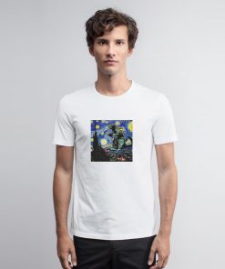 Godzilla Starry Night Van Gogh T Shirt gh T Shirt