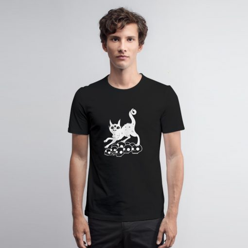 Magic Cat On Skulls T Shirt