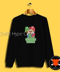 Mario And Luigi Kissing Sweatshirt Kissing2