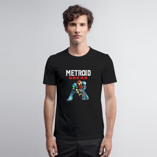 Metroid Dread Samus Crouched T Shirt amus Crouched Logo