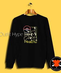 Cute Pokemon Pikachu Neon Sweatshirt n2