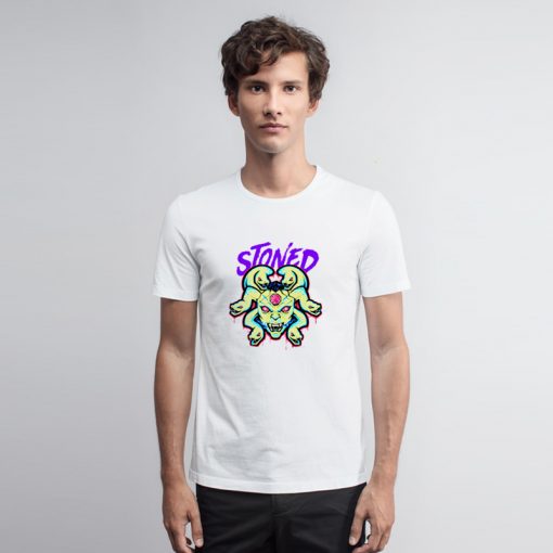 White Stoned Medusa T Shirt sa 1