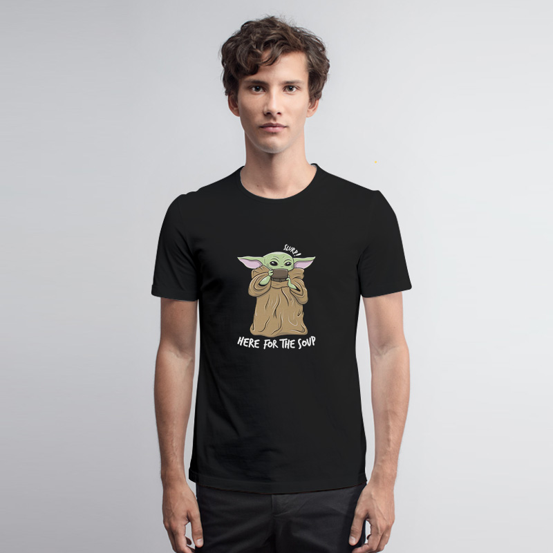 Baby Yoda Drinking Soup T Shirt - Outfithype.com