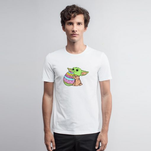 Baby Yoda Easter Bunny Egg T Shirt