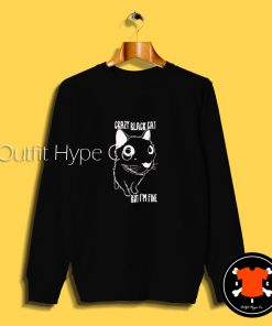 Crazy Black Cat Halloween Sweatshirt at Halloween2