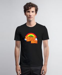 Satan Loves Me Rainbow T Shirt