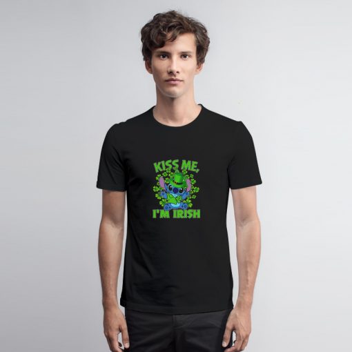 Stitch Kiss Me I Am Irish T Shirt