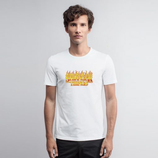 Stranger Things Flame Logo T Shirt