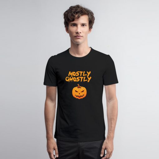 Mostly Ghostly Pumpkin T Shirt