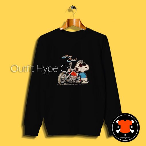 Snoopy Joe Cool Motorcycle Sweatshirt