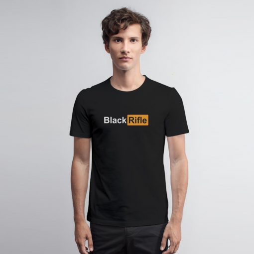 Black Rifle Prnhb Logo Parody T Shirt