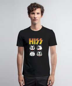 Hiss Kiss Cats Rock Band T Shirt